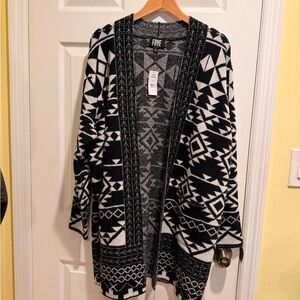 Frye Monochrome Geometric Cardigan